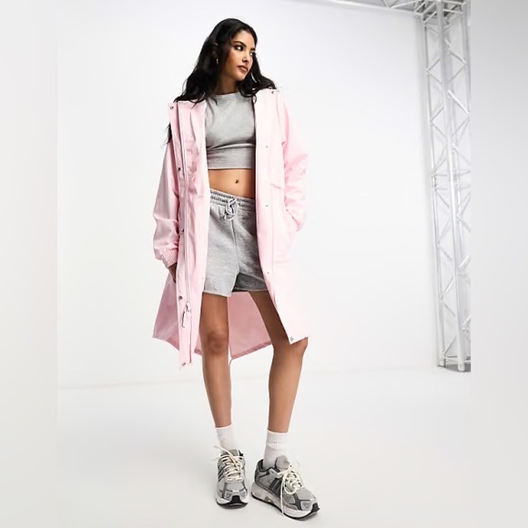 Brand New RAINS String W Parka Jacket Small $155 Pink Candy Style 18550 - Picture 5 of 9